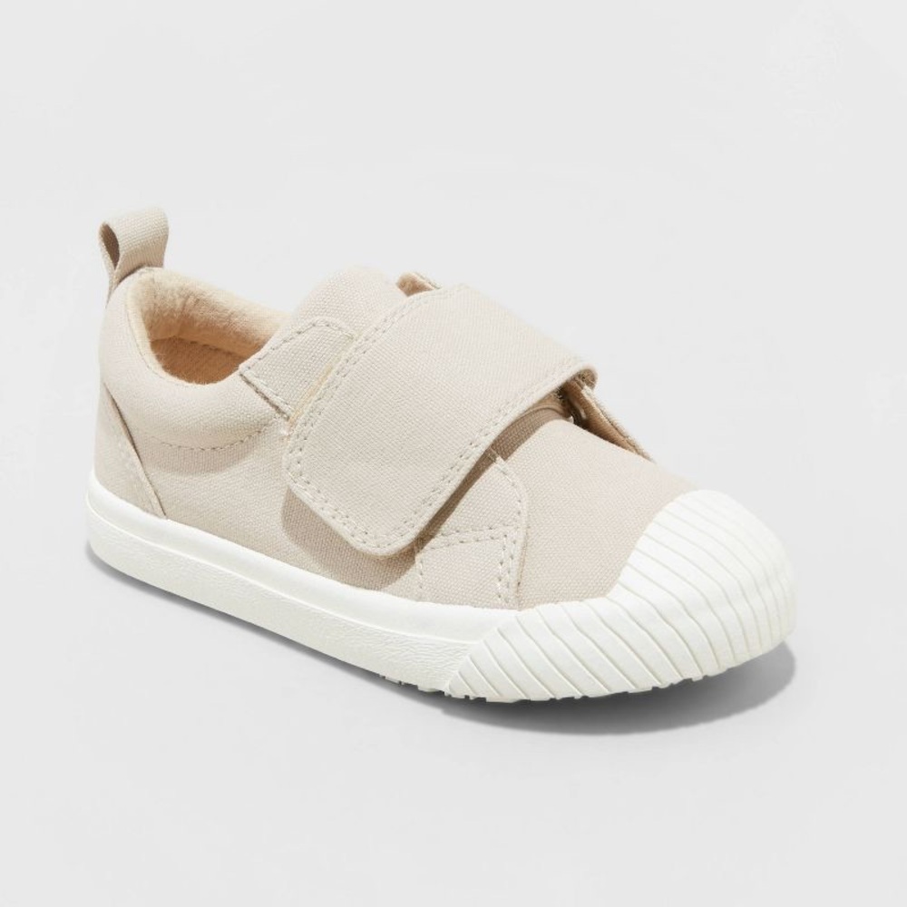 Kids Beige Velcro Sneakers